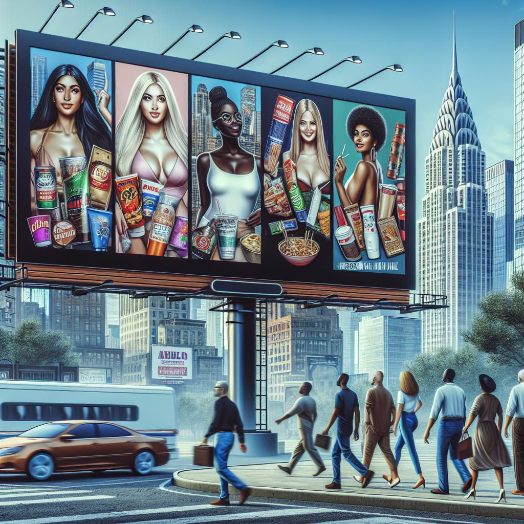 Um outdoor visualmente atraente exibindo anúncios em Ferraz de Vasconcelos, São Paulo