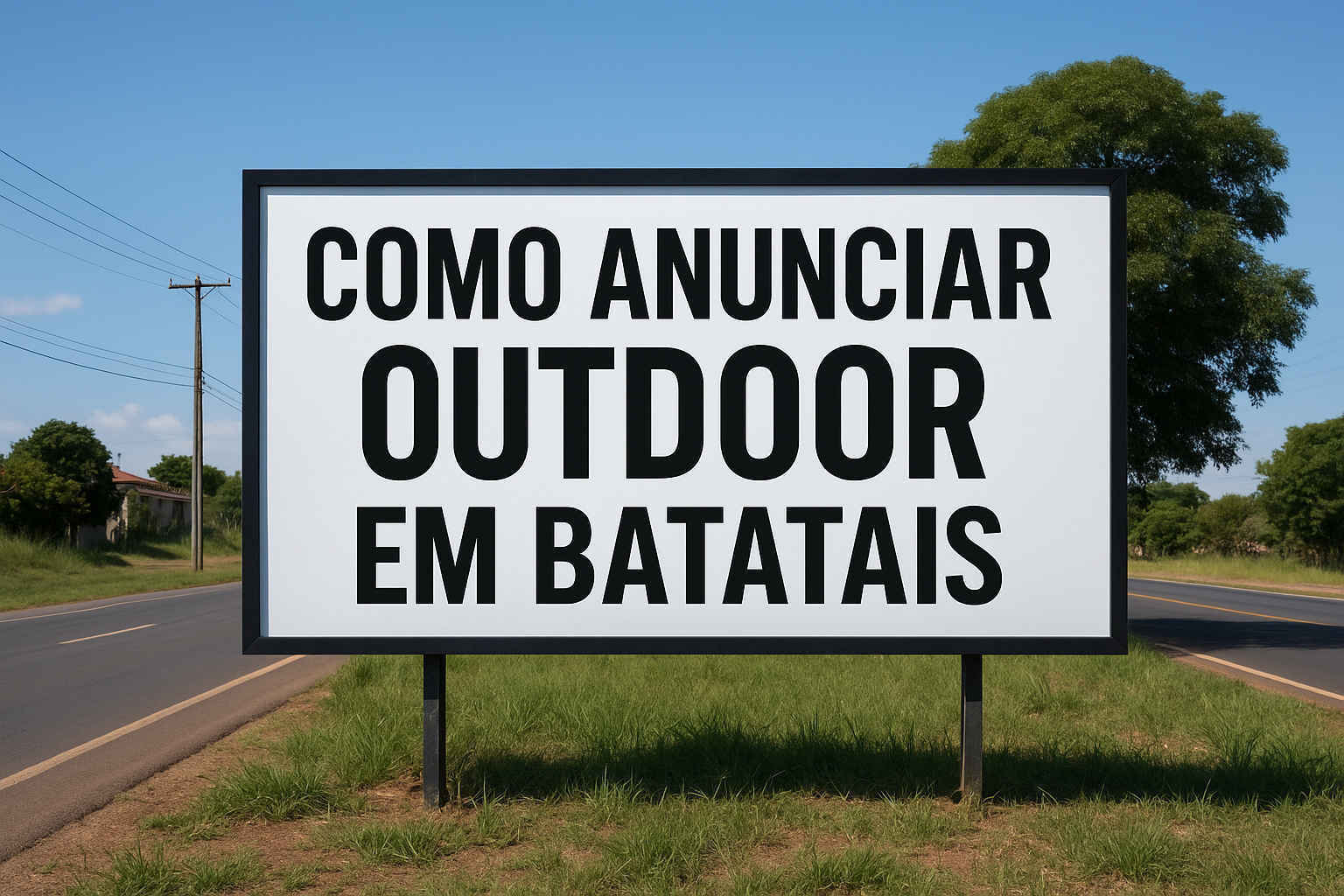 Outdoor em Batatais em São Paulo exibindo publicidade de empresa local.