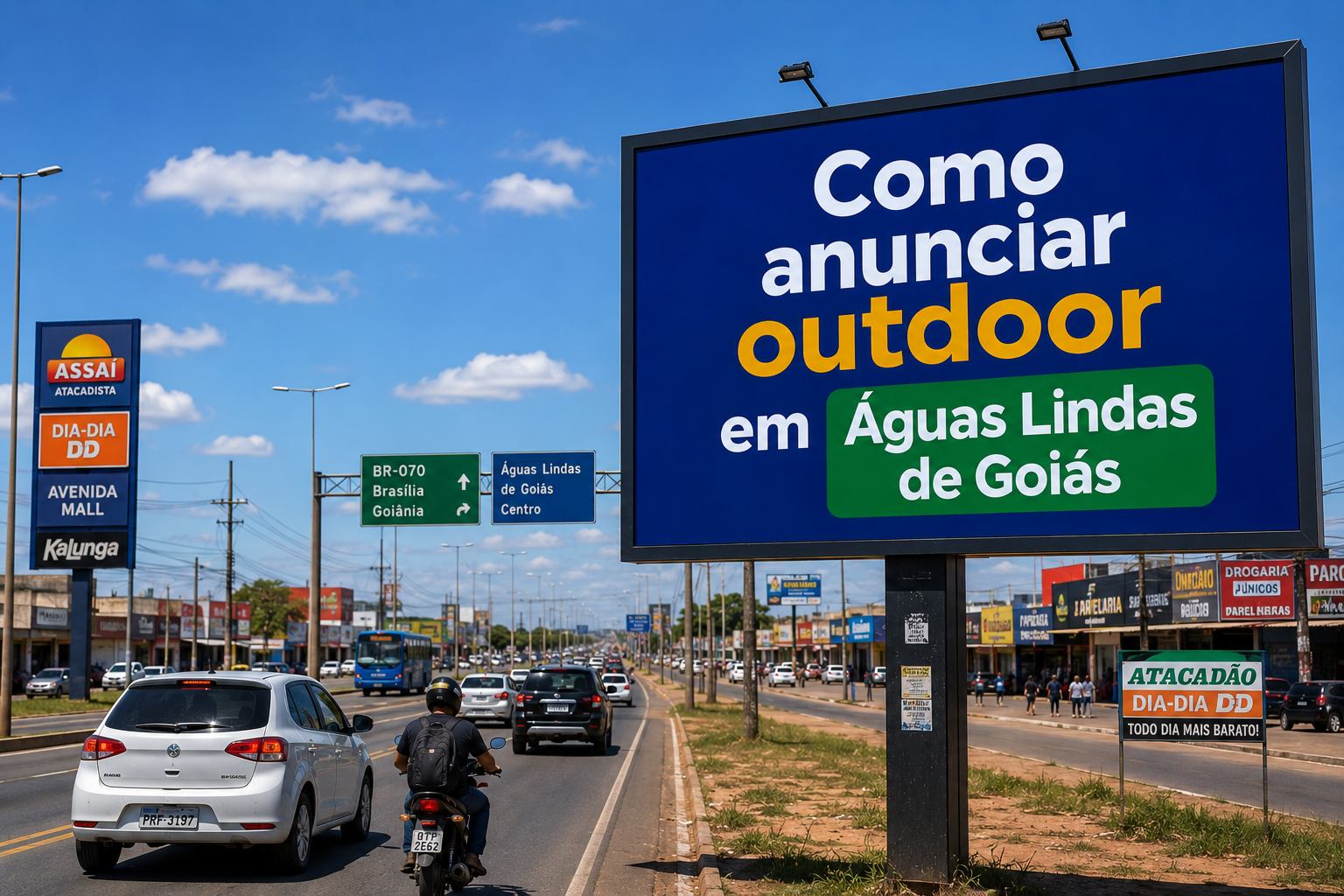 Como anunciar outdoor em Águas Lindas de Goiás, GO.