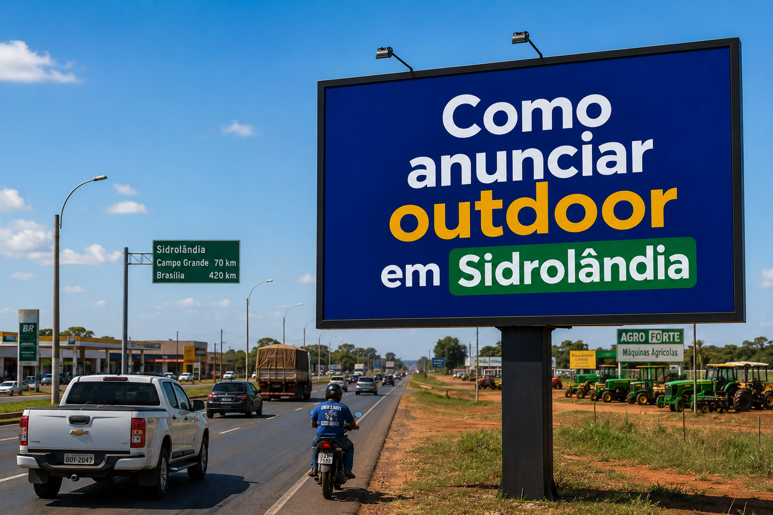 Como anunciar outdoor em Sidrolândia, MS.